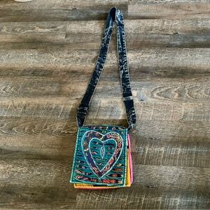 Boho Nepal 100% Cotton Handmade Hippie Patchwork Cotton Crossbody Bag. Boho Bag